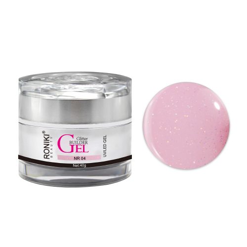 Roniki glitter builder gél - 04 - 40g