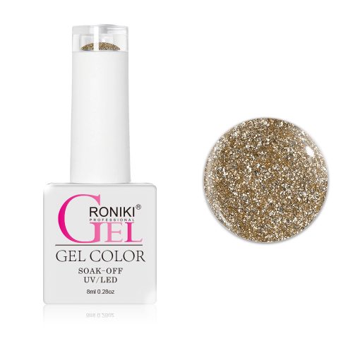 Roniki Platinum diamond széria hema free - 05 csillámos pezsgő gél lakk