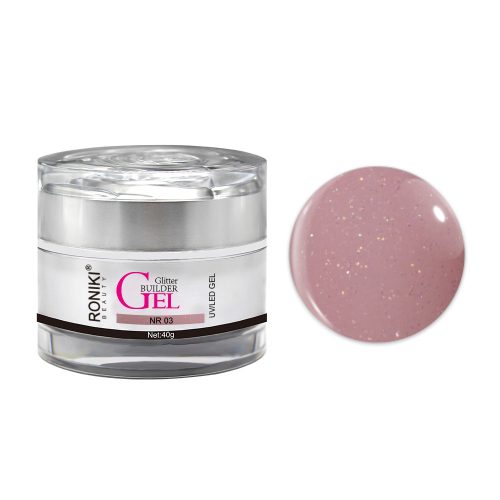 Roniki glitter builder gél - 03 - 40g