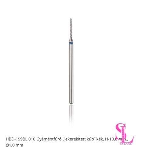 Ø1,0 mm "Közepes" Gyémántfúró „lekerekített kúp”