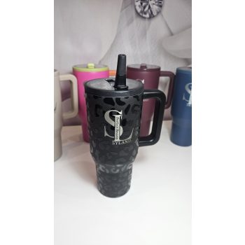 Fekete Parduc Mintás Termosz Pohár 8,9 dl