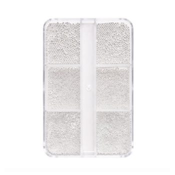 3 Méretű Fém Szórógyöngy - Ezüst