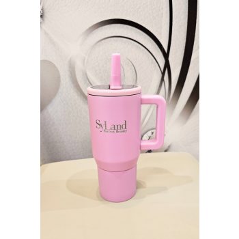 Púder Rózsaszín Szilikon Termosz Pohár 6 dl